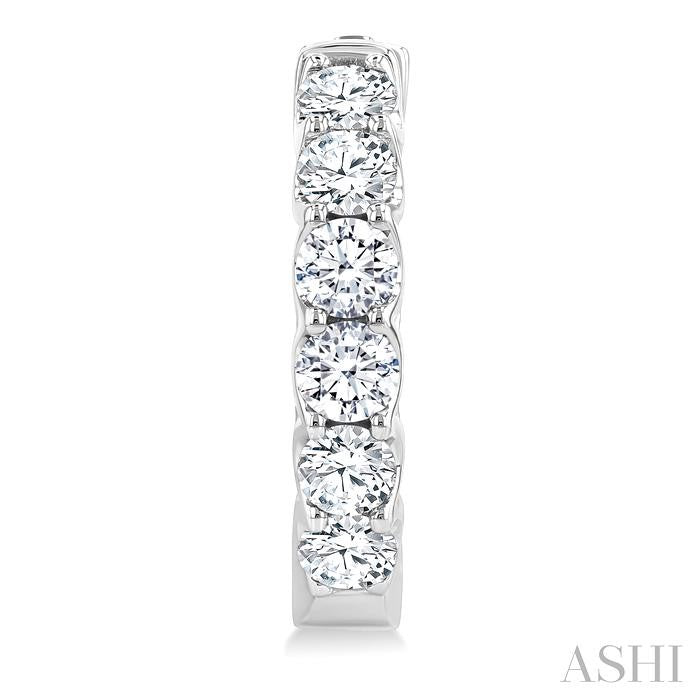 Inside-Out Diamond Round Hoop Earrings