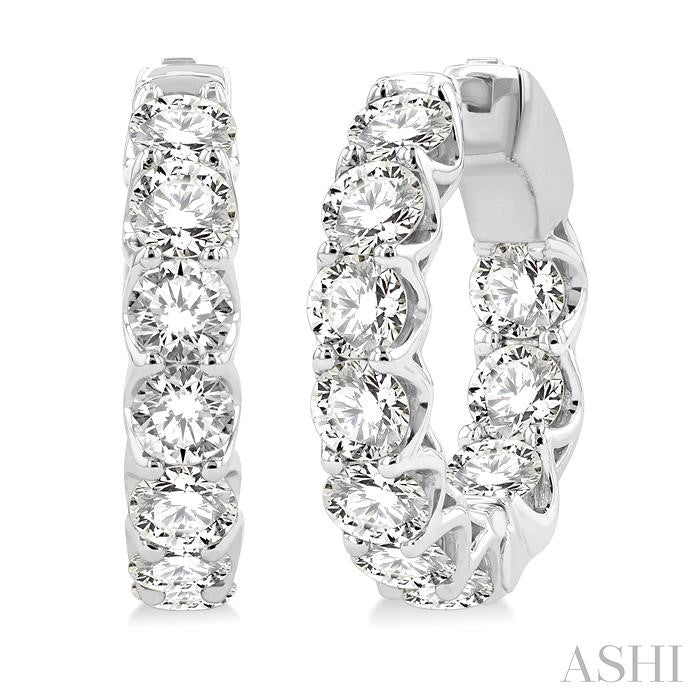 Inside-Out Diamond Round Hoop Earrings