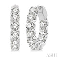 Inside-Out Diamond Round Hoop Earrings