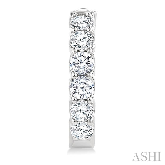 Inside-Out Diamond Round Hoop Earrings