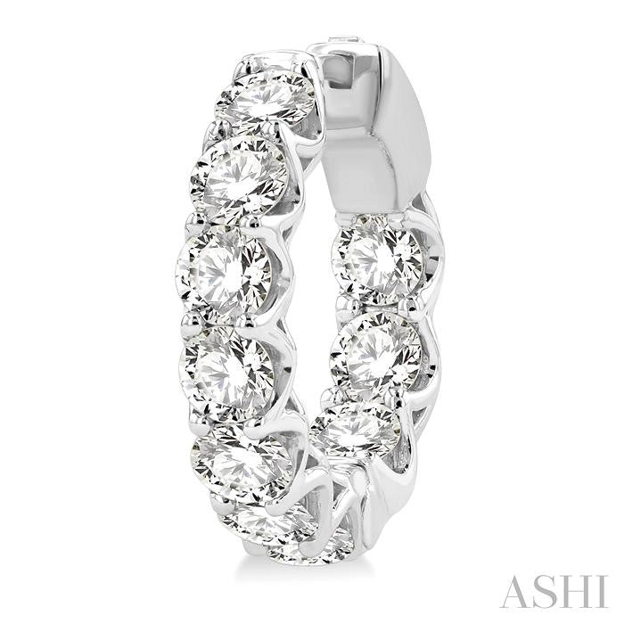 Inside-Out Diamond Round Hoop Earrings