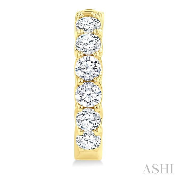 Inside-Out Diamond Round Hoop Earrings