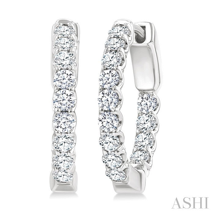 Inside-Out Diamond Round Hoop Earrings