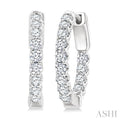 Inside-Out Diamond Round Hoop Earrings