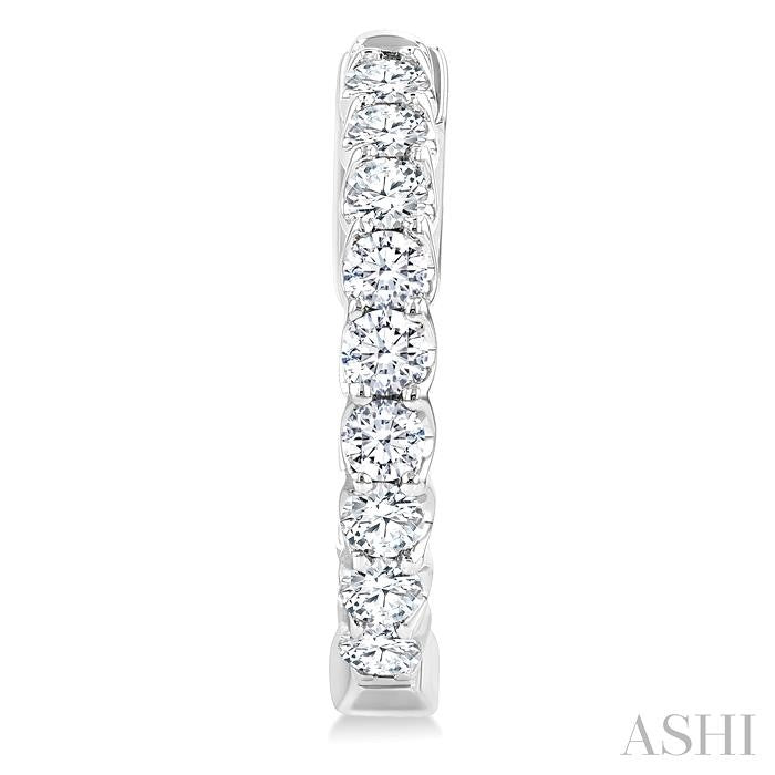 Inside-Out Diamond Round Hoop Earrings