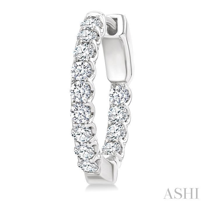 Inside-Out Diamond Round Hoop Earrings