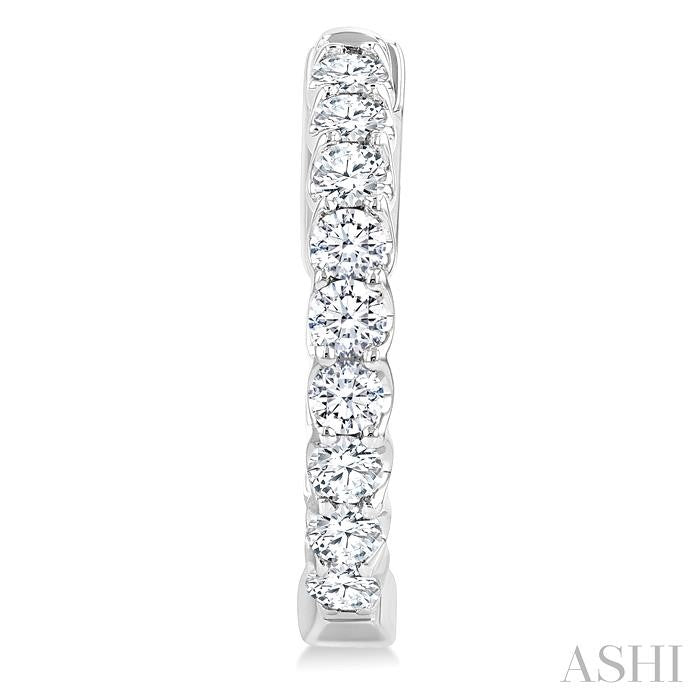 Inside-Out Diamond Round Hoop Earrings
