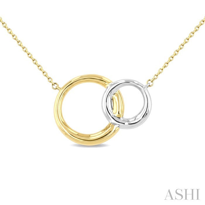 Circle Interlock Mosaic Diamond Fashion Pendant