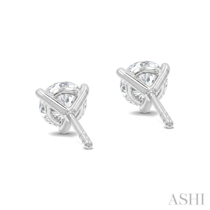 Round Shape Martini Diamond Stud Earrings