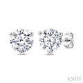 Round Shape Martini Diamond Stud Earrings