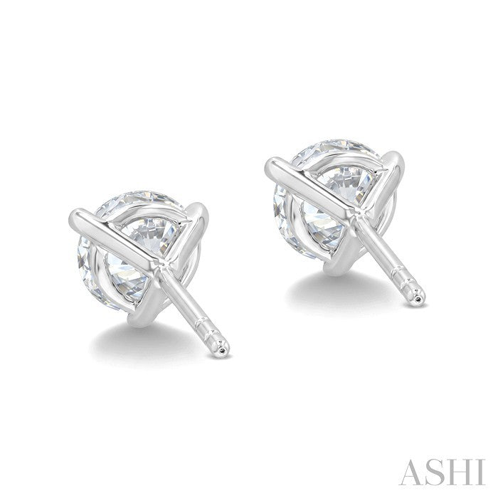Round Shape Martini Diamond Stud Earrings