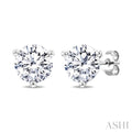 Round Shape Martini Diamond Stud Earrings