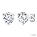 Round Shape Martini Diamond Stud Earrings