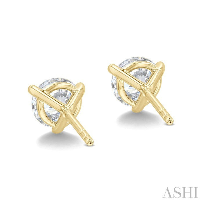 Round Shape Martini Diamond Stud Earrings
