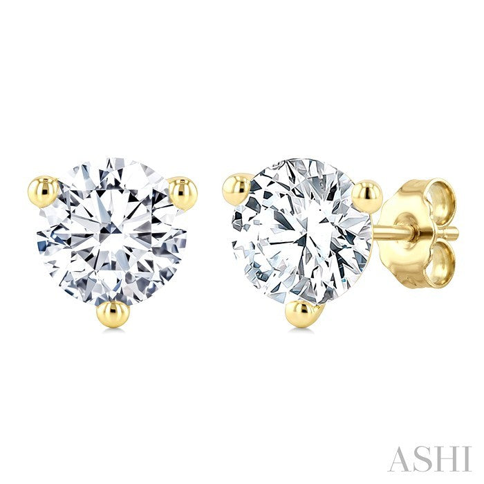 Round Shape Martini Diamond Stud Earrings