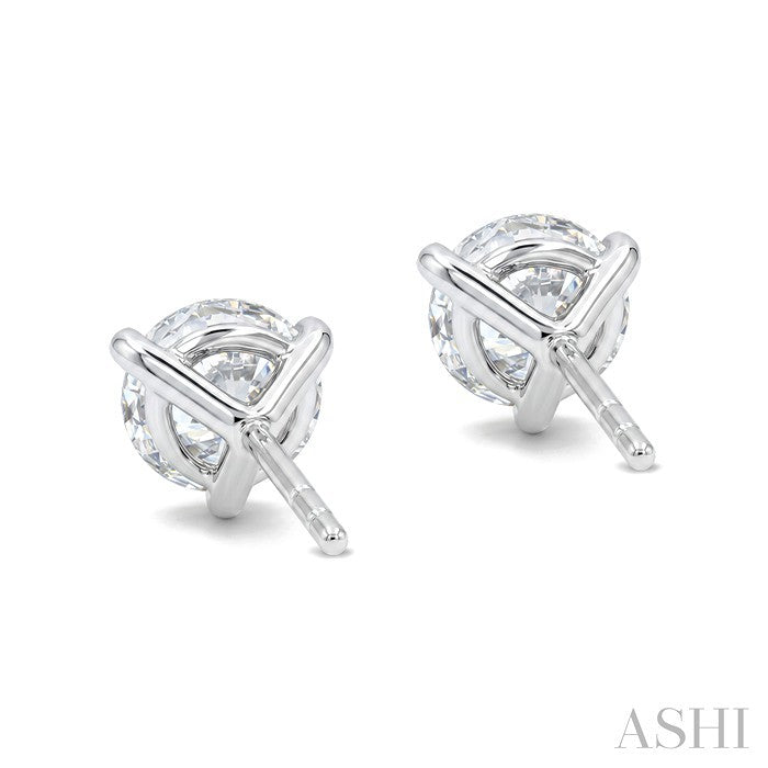 Round Shape Martini Diamond Stud Earrings