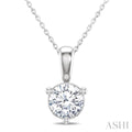 Round Shape Martini Diamond Solitaire Pendant