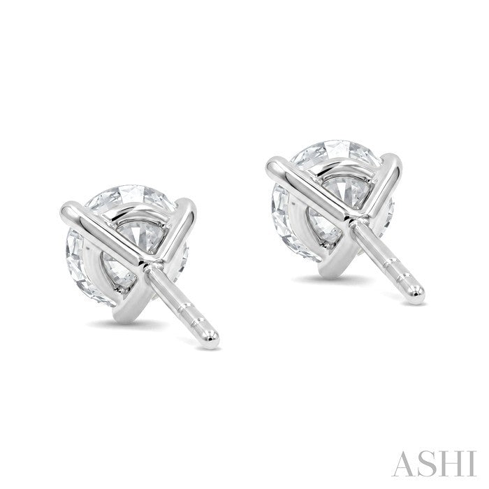 Round Shape Martini Diamond Stud Earrings