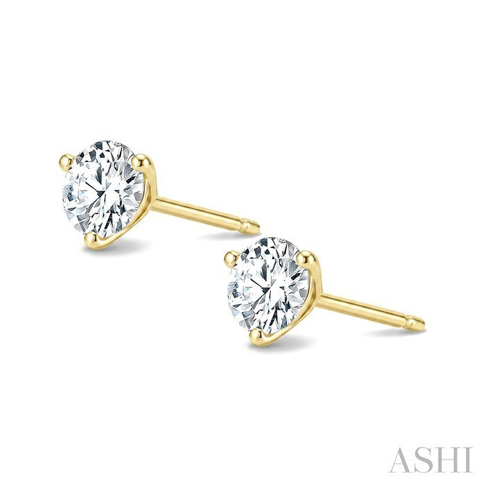 Round Shape Martini Diamond Stud Earrings