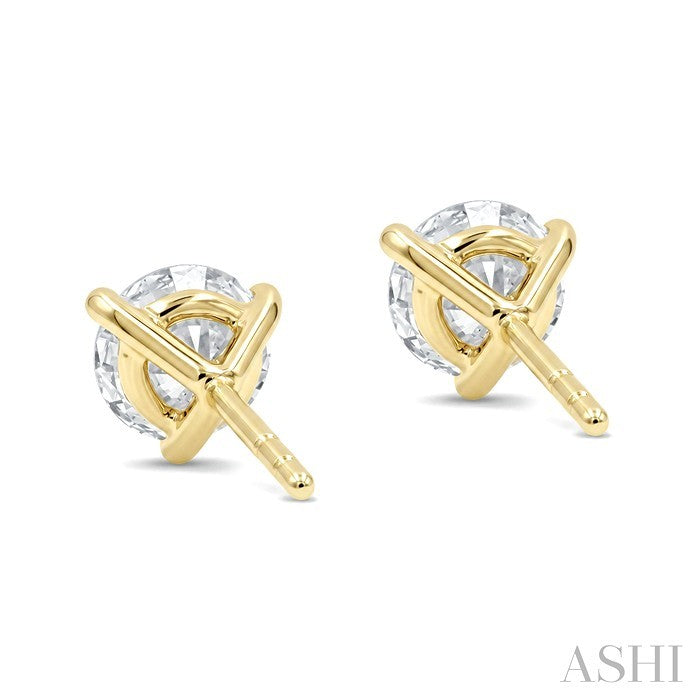 Round Shape Martini Diamond Stud Earrings