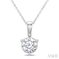 Round Shape Martini Diamond Solitaire Pendant