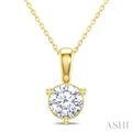 Round Shape Martini Diamond Solitaire Pendant