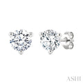 Round Shape Martini Diamond Stud Earrings