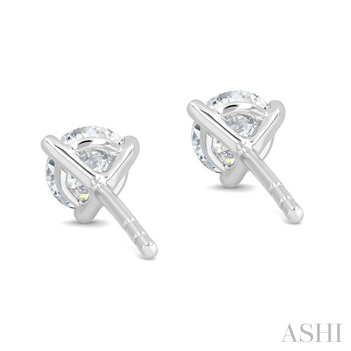Round Shape Martini Diamond Stud Earrings