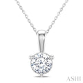 Round Shape Martini Diamond Solitaire Pendant