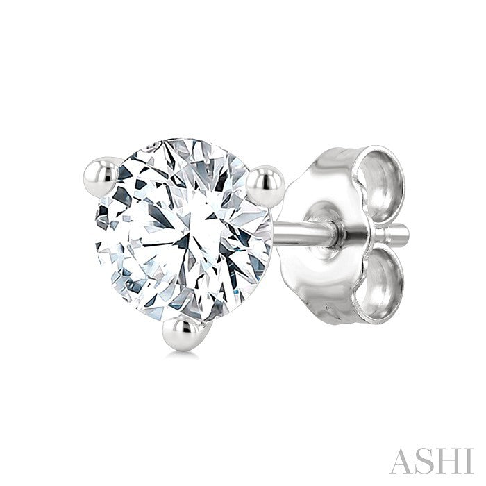 Round Shape Martini Diamond Stud Earrings