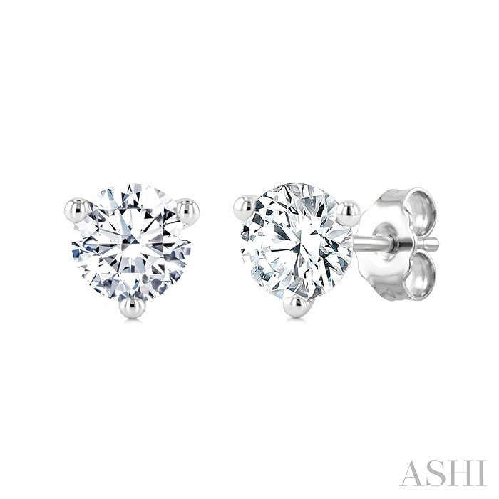 Round Shape Martini Diamond Stud Earrings