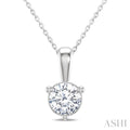 Round Shape Martini Diamond Solitaire Pendant