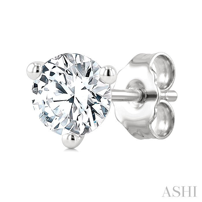 Round Shape Martini Diamond Stud Earrings