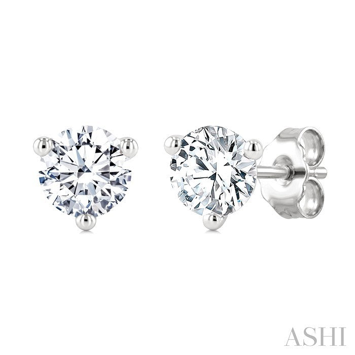 Round Shape Martini Diamond Stud Earrings