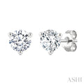 Round Shape Martini Diamond Stud Earrings