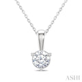 Round Shape Martini Diamond Solitaire Pendant