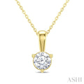 Round Shape Martini Diamond Solitaire Pendant