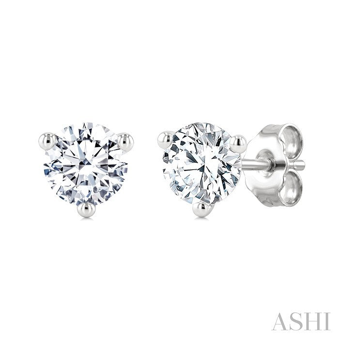 Round Shape Martini Diamond Stud Earrings