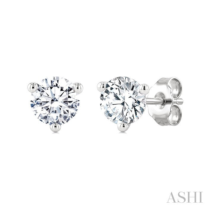 Round Shape Martini Diamond Stud Earrings