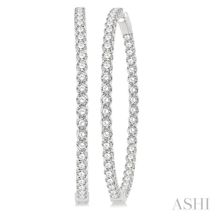 Inside-Out Diamond Round Hoop Earrings