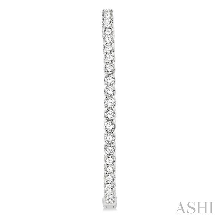 Inside-Out Diamond Round Hoop Earrings