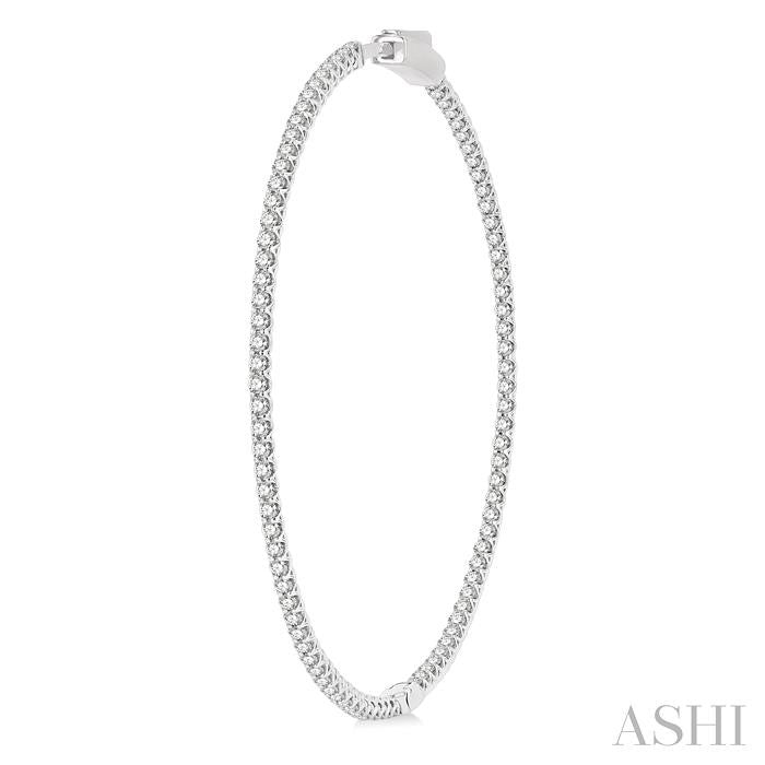 Inside-Out Diamond Round Hoop Earrings