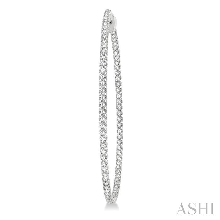 Inside-Out Diamond Round Hoop Earrings