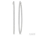Inside-Out Diamond Round Hoop Earrings