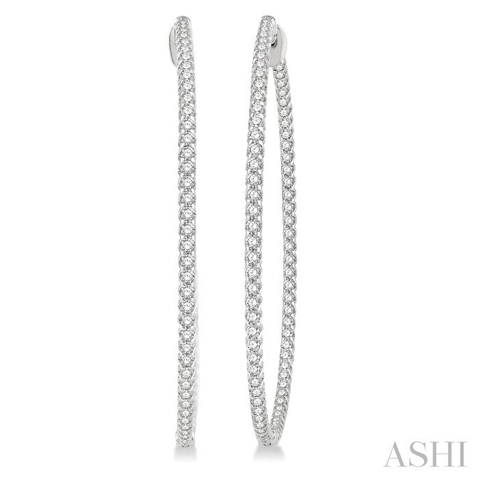 Inside-Out Diamond Round Hoop Earrings