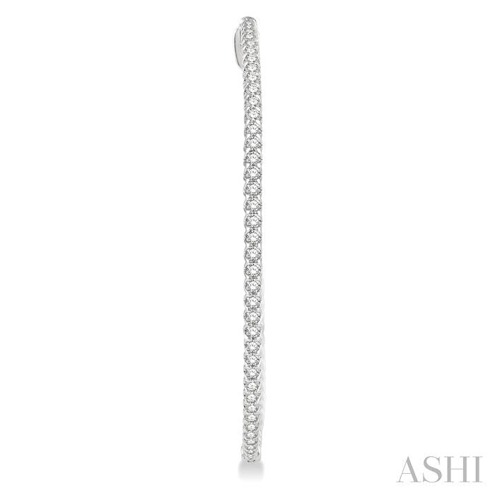 Inside-Out Diamond Round Hoop Earrings