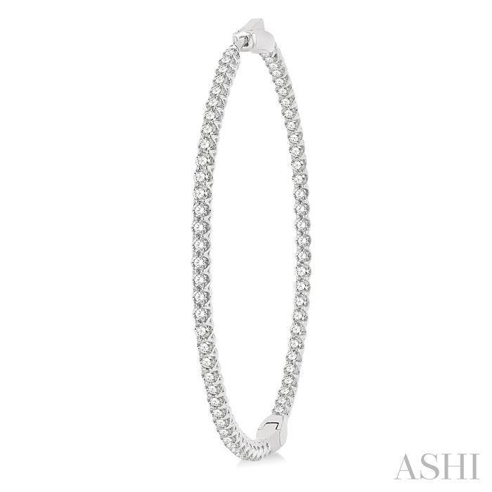 Inside-Out Diamond Round Hoop Earrings