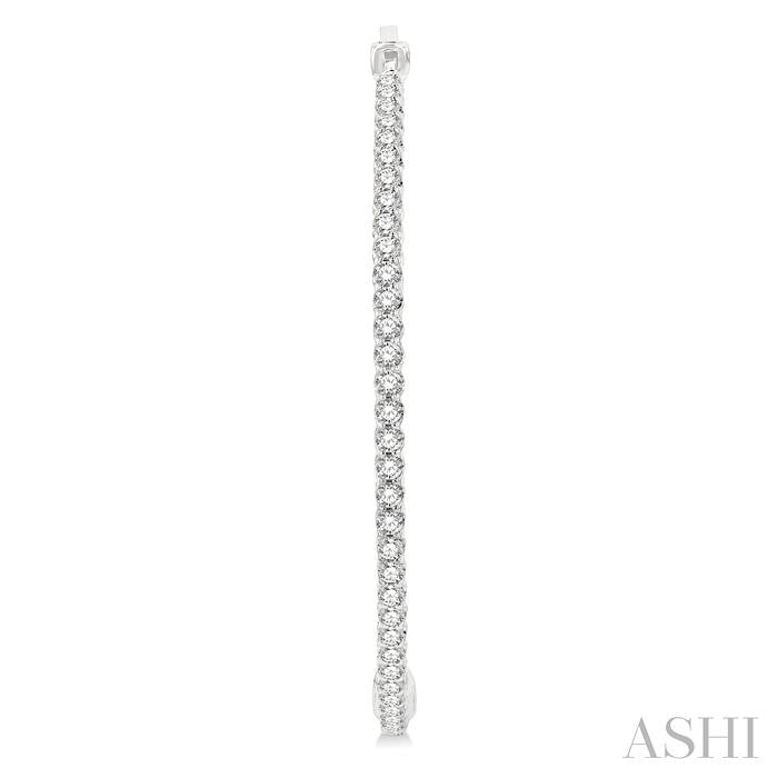 Inside-Out Diamond Round Hoop Earrings