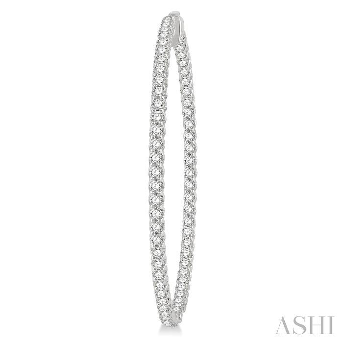 Inside-Out Diamond Round Hoop Earrings