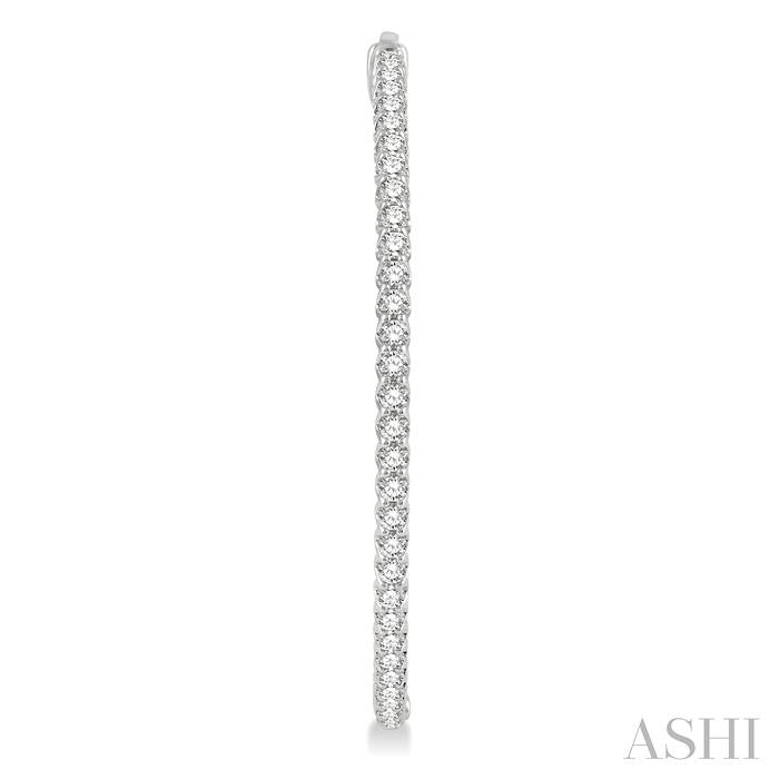 Inside-Out Diamond Round Hoop Earrings
